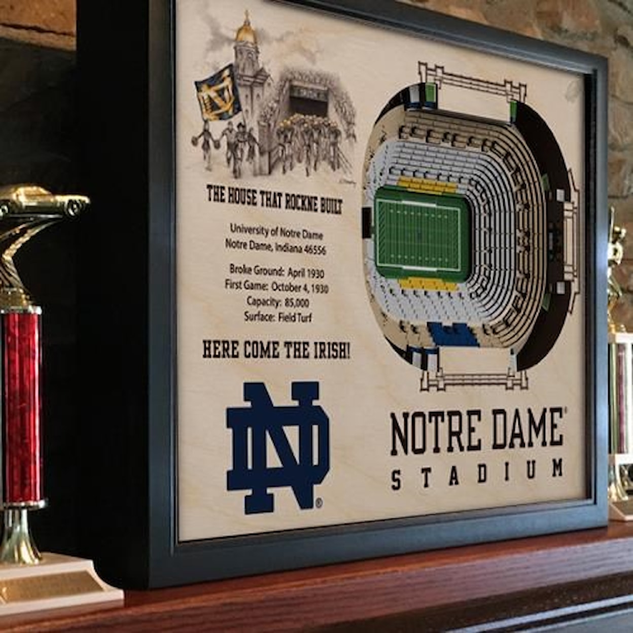 StadiumViews Wall Art NOTRE DAME FIGHTING IRISH STADIUMVIEW 3D WAL