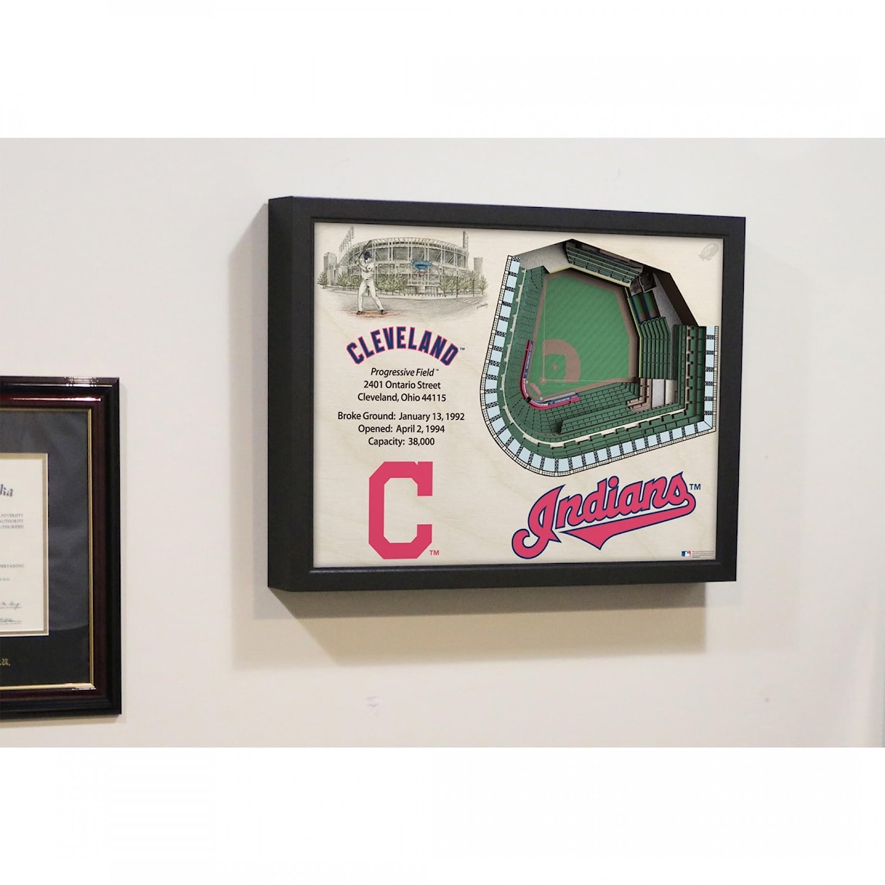 StadiumViews Wall Art CLEVELAND INDIANS STADIUMVIEW 3D WALL ART - 