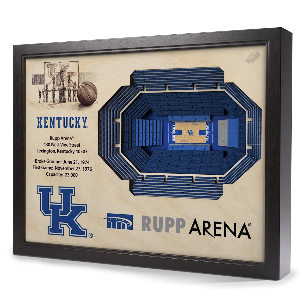 StadiumViews Wall Art KENTUCKY WILDCATS STADIUMVIEW 3D WALL ART - 