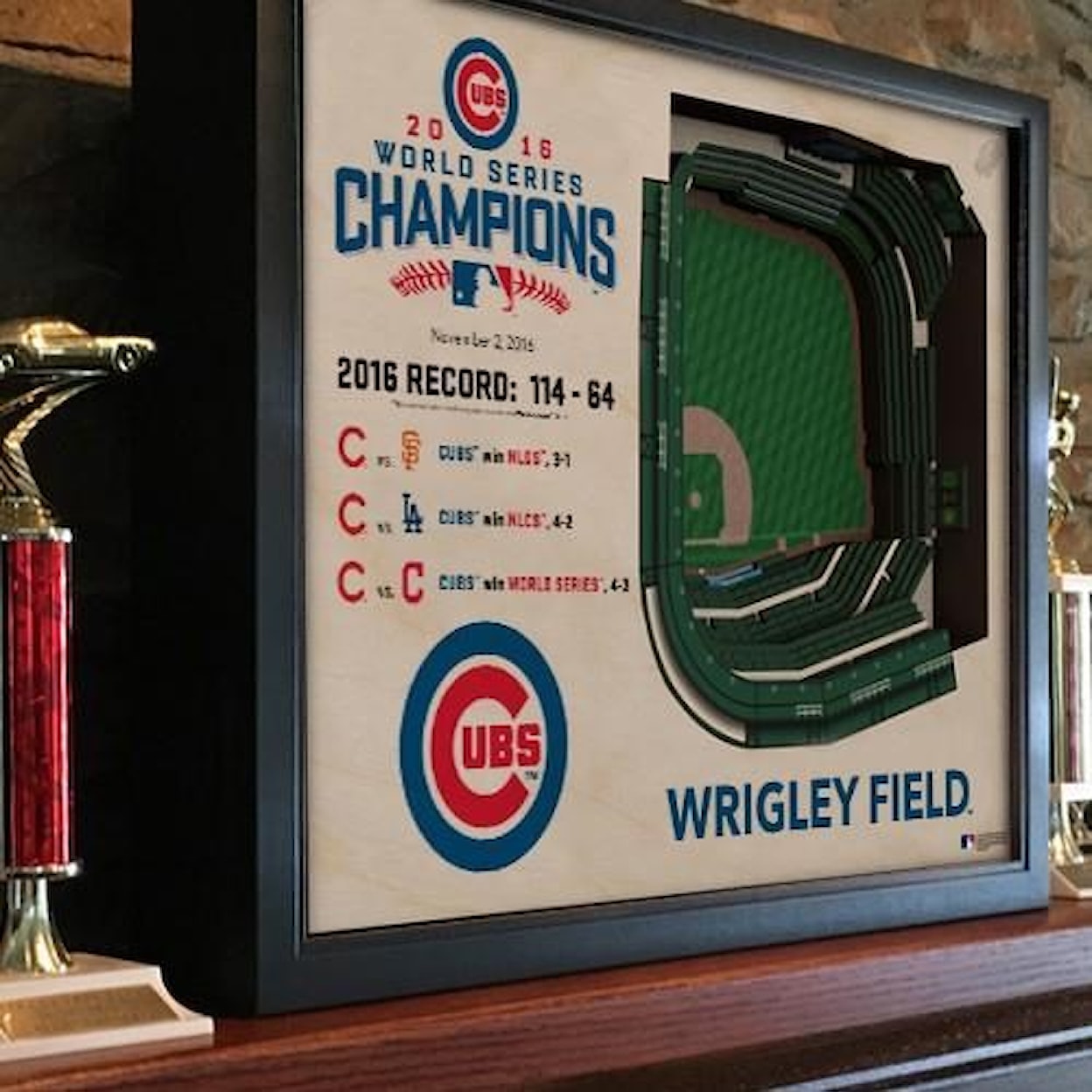 StadiumViews Wall Art CHICAGO CUBS STADIUMVIEW 3D WALL ART - WRIGL