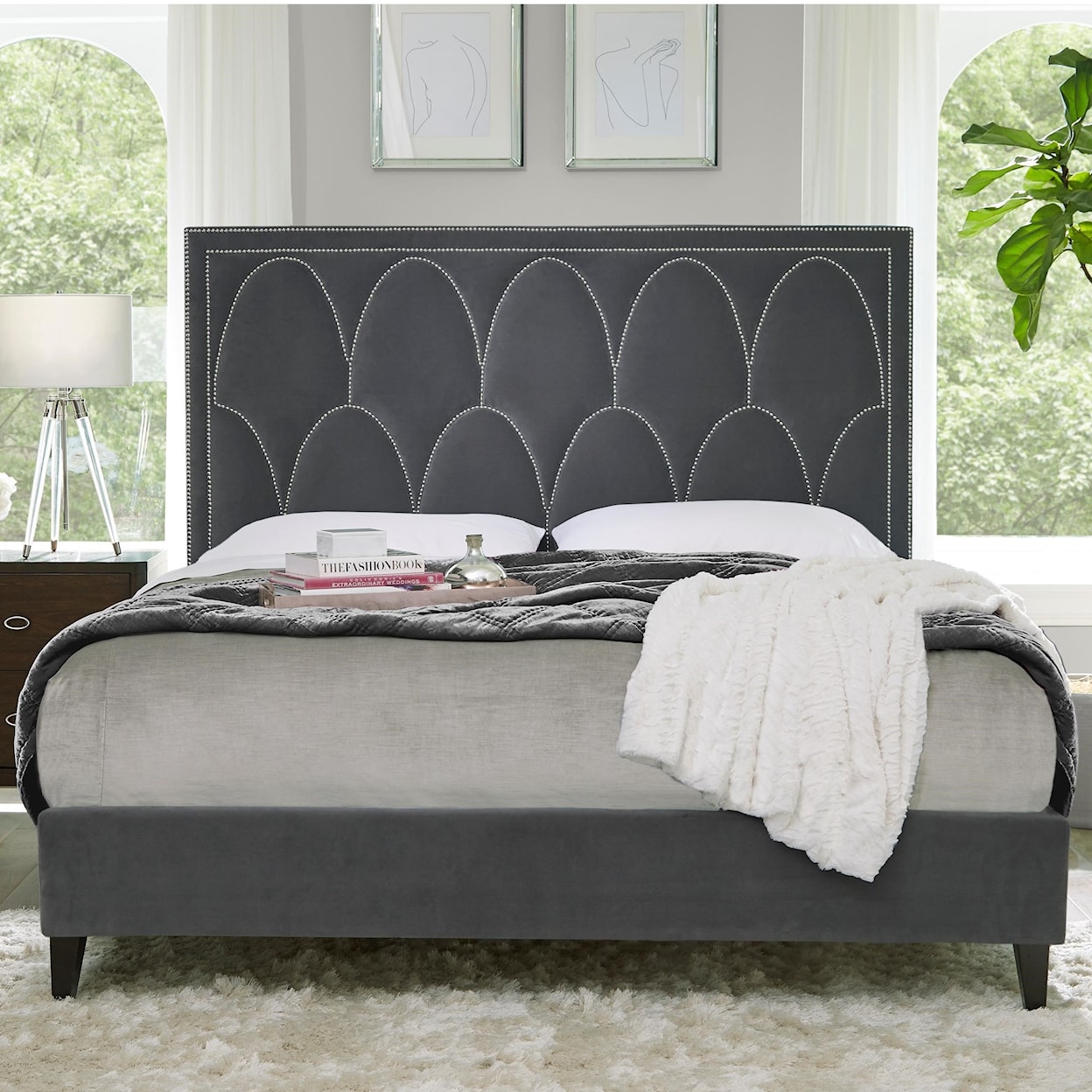 Standard Furniture Delano King Upholstered Bed