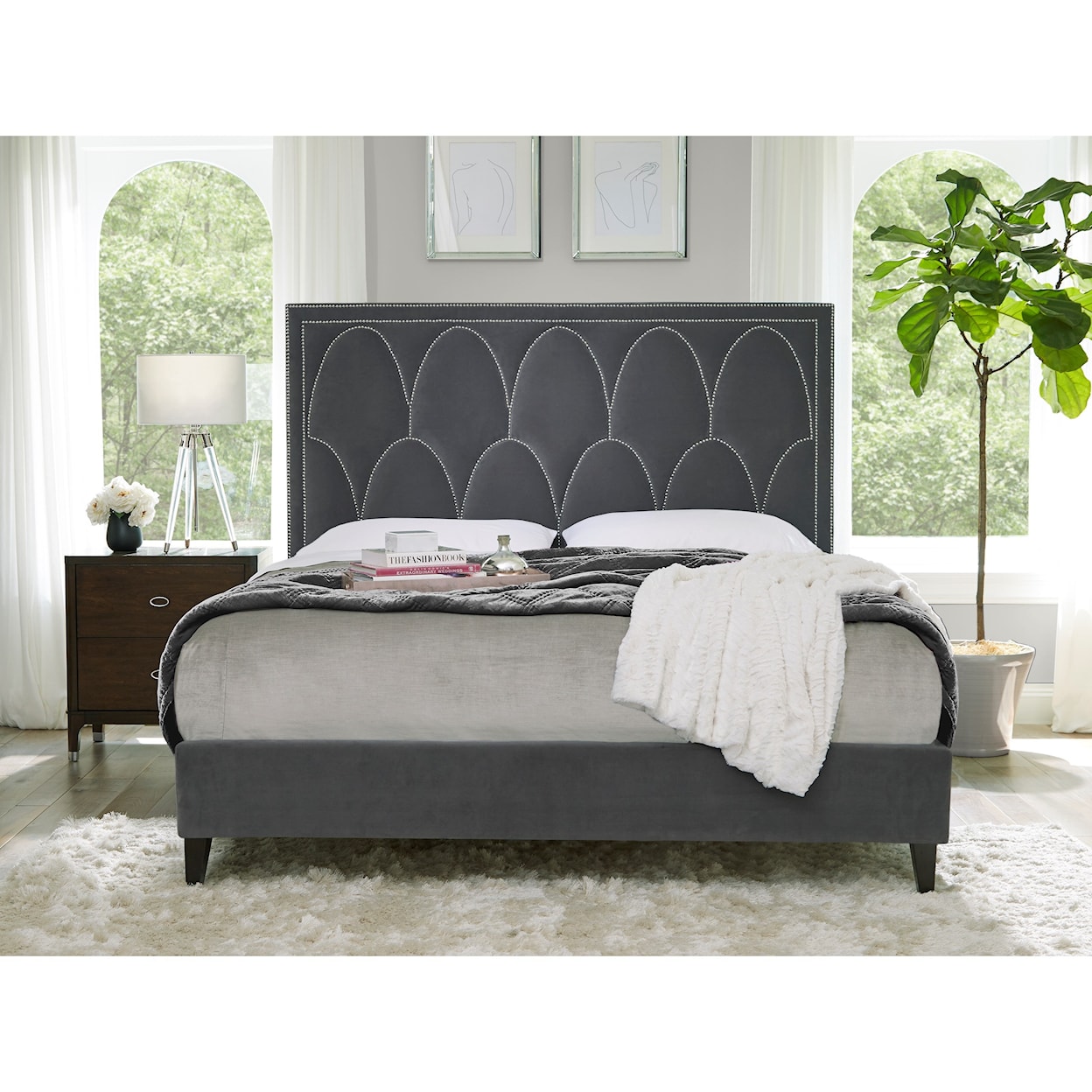 Standard Furniture Delano King Upholstered Bed