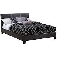 Queen Black Upholstered Bed