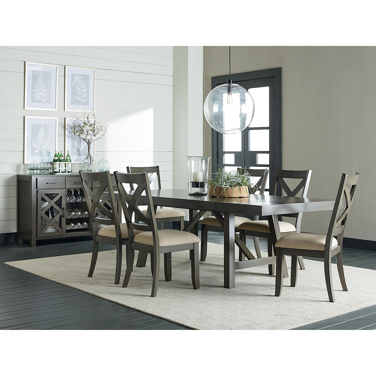 Standard Furniture Omaha Grey Formal Dining Room Group