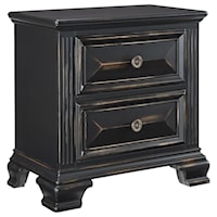Regal Nightstand with Two Drawers