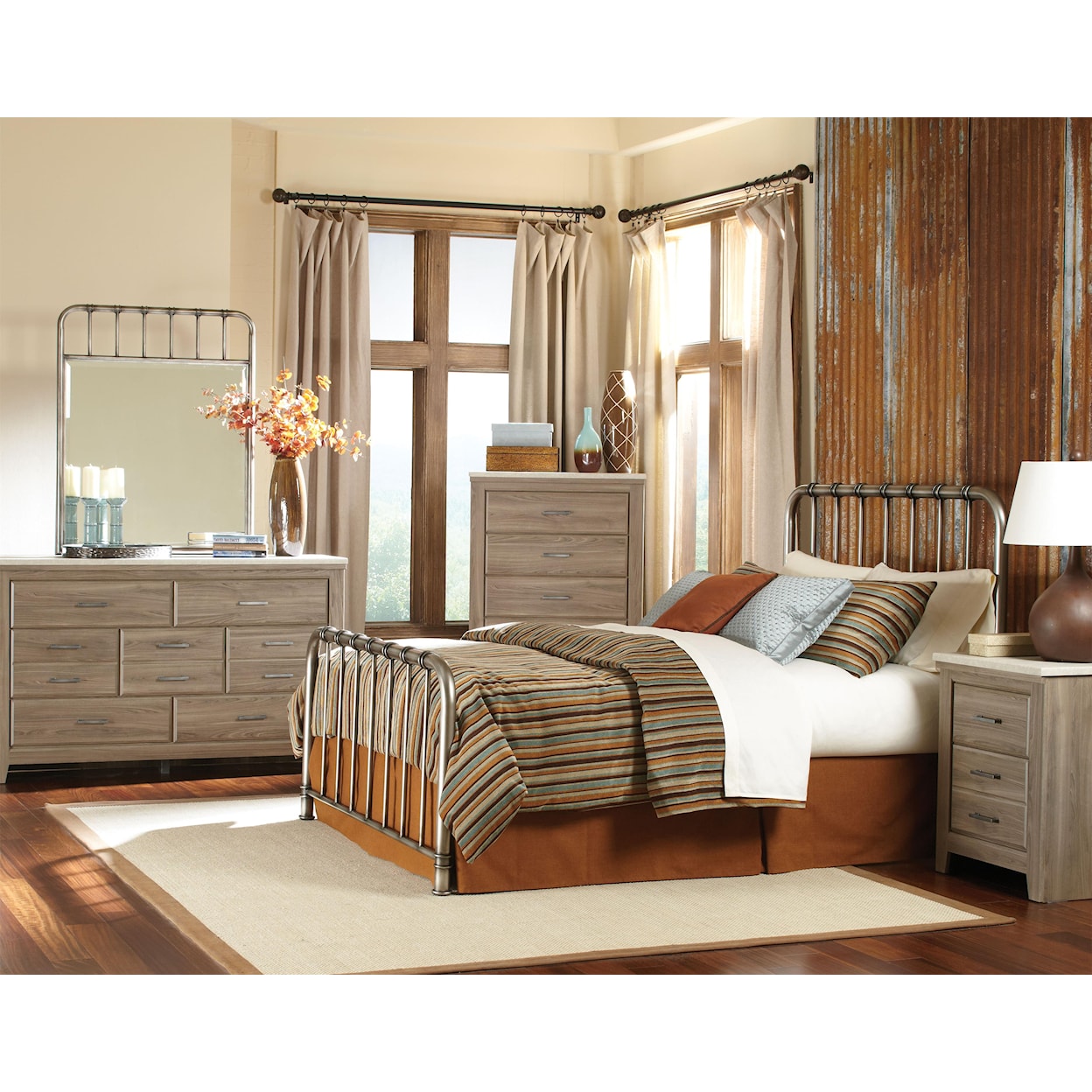 Standard Furniture Stonehill Queen Metal Bed