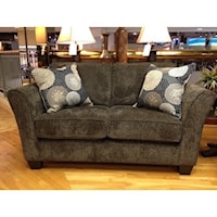 Contemporary Twin Gel Sleeper Loveseat with Flared Arms
