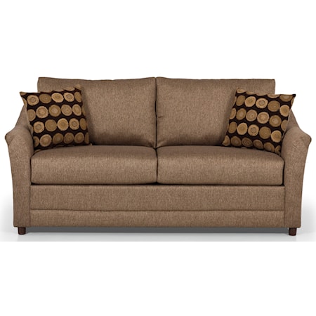 Casual Sofa with Flare Tapered Arms