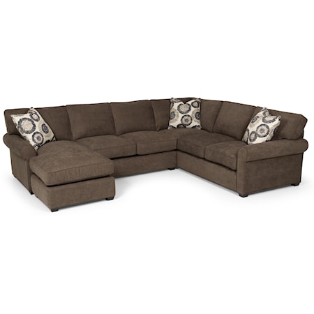 Transitional 2 Piece Sectional Sofa with Chaise