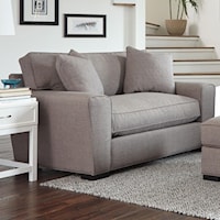 Casual Double Chair with Loose Pillow Back