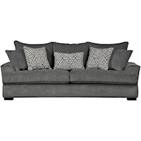 Contemporary Sofa with Five Toss Pillows