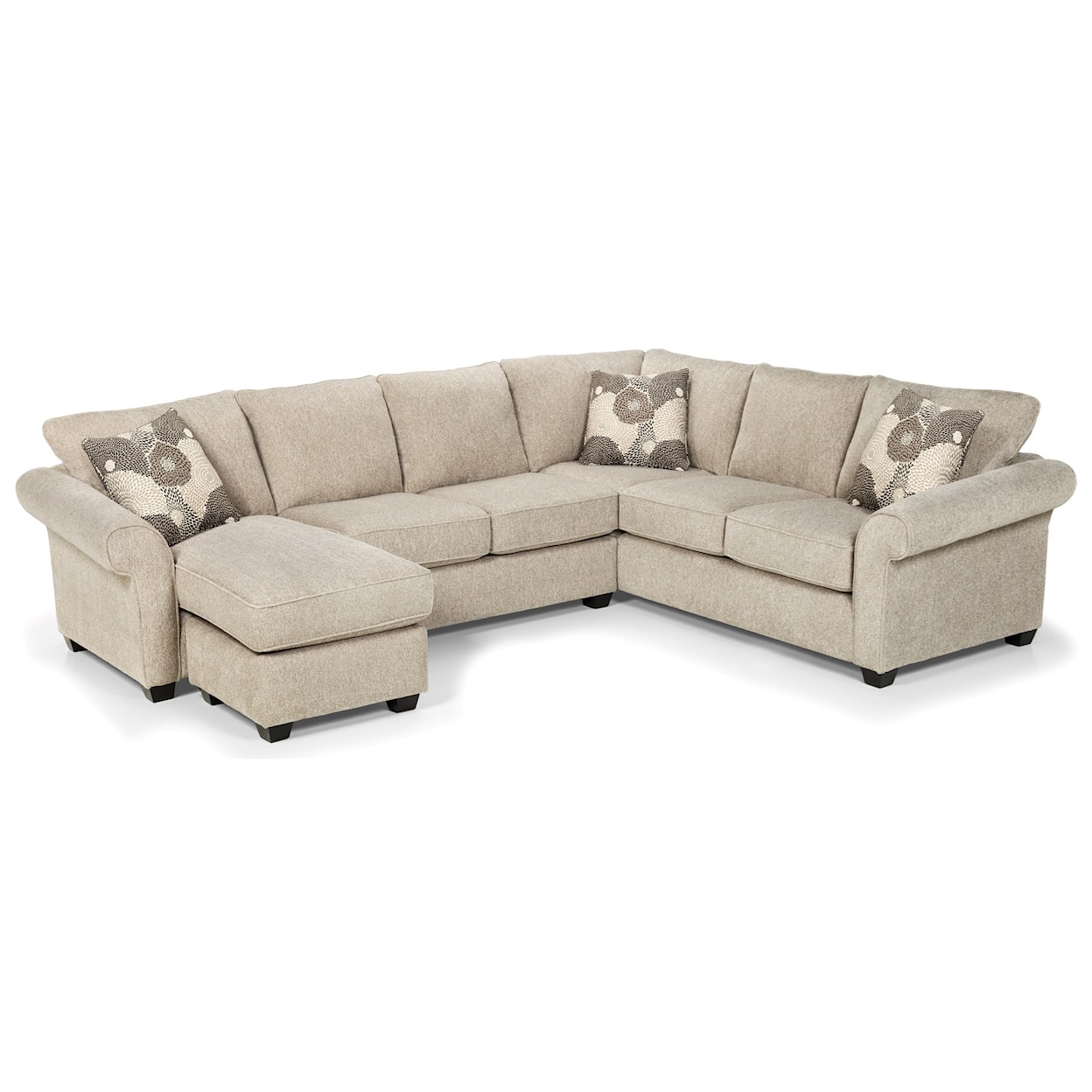 Sunset Home 464 5-Seat Sectional Sofa w/ LAF Chaise & Storag