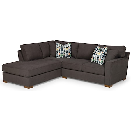 Contemporary 3-Seat Sectional Sofa with Left Chaise Lounge