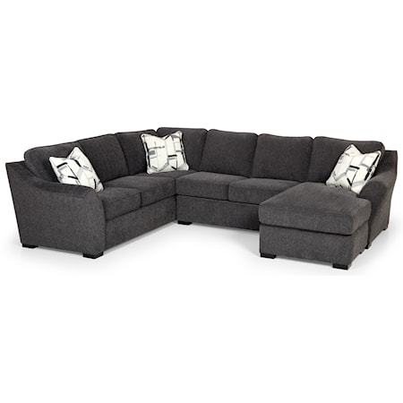 Contemporary U-Shaped Sectional Sofa with Right Chaise