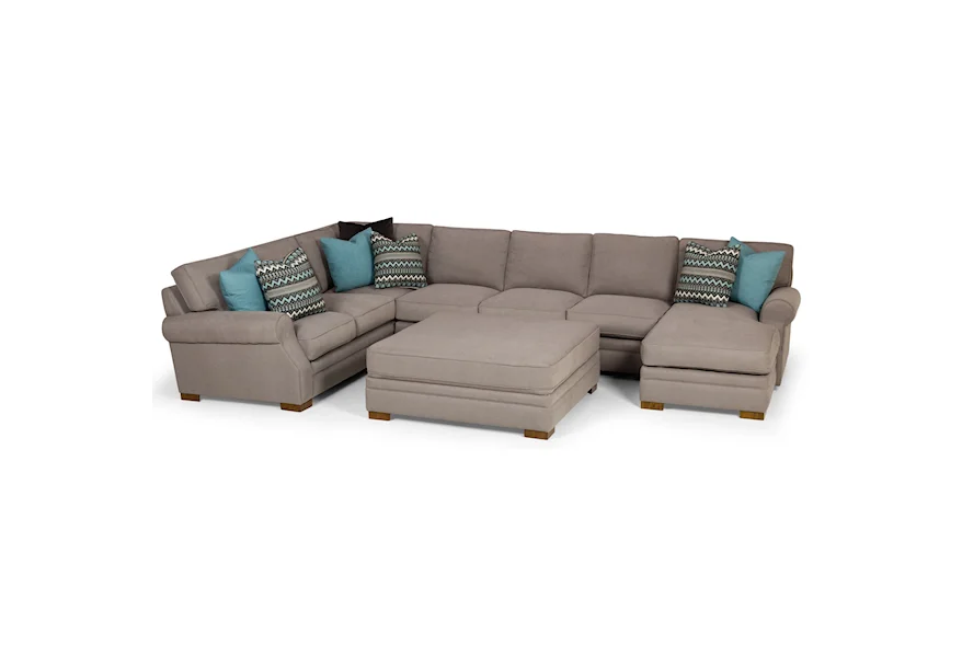 525 6-Seat Sectional Sofa w/ RAF Chaise by Sunset Home at Sadler's Home Furnishings
