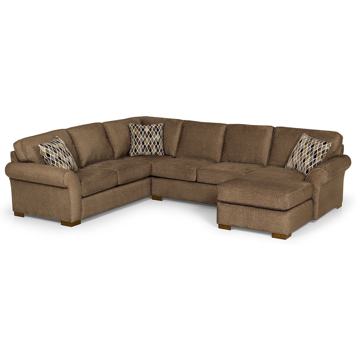 Sunset Home 29662 5-Seat Sectional Sofa w/ RAF Chaise & Storag
