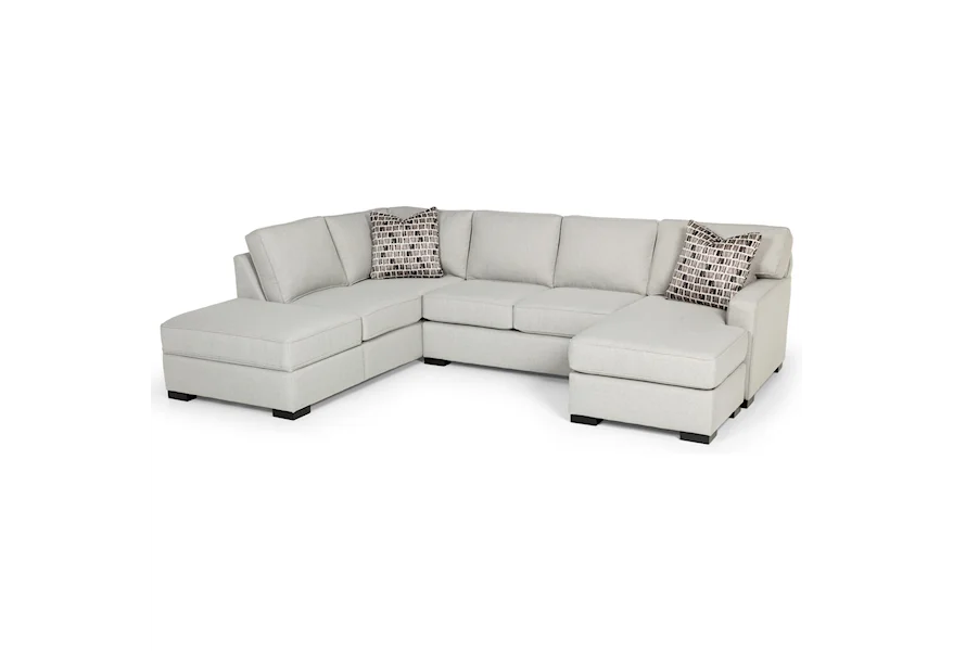 565 4-Seat Sectional w/ Xtra Storage & RAF Chais by Sunset Home at Sadler's Home Furnishings