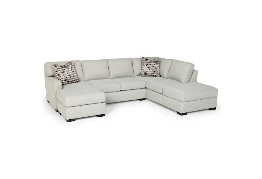 565 4-Seat Sectional w/ Xtra Storage & LAF Chais by Sunset Home at Sadler's Home Furnishings