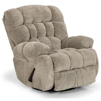 Casual Biscuit Padded Swivel Glider Recliner