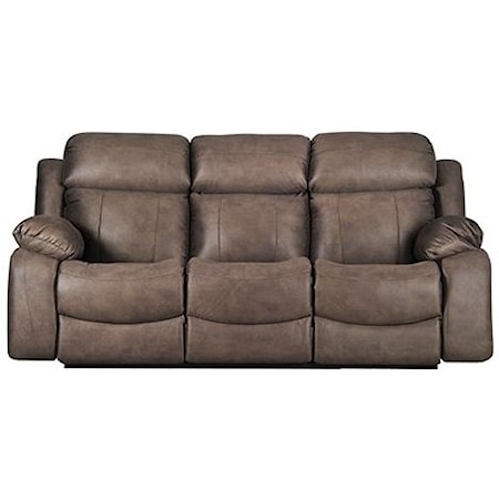Casual Dual Reclining Power Sofa with Power Head/Lumbar and USB Ports