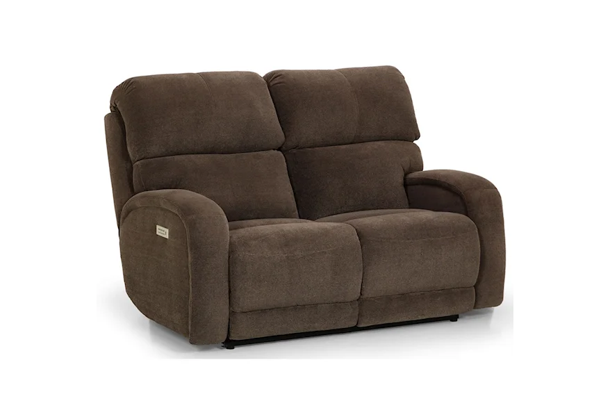 858 Power Reclining Love w/ Headrest & Lumbar by Sunset Home at Sadler's Home Furnishings