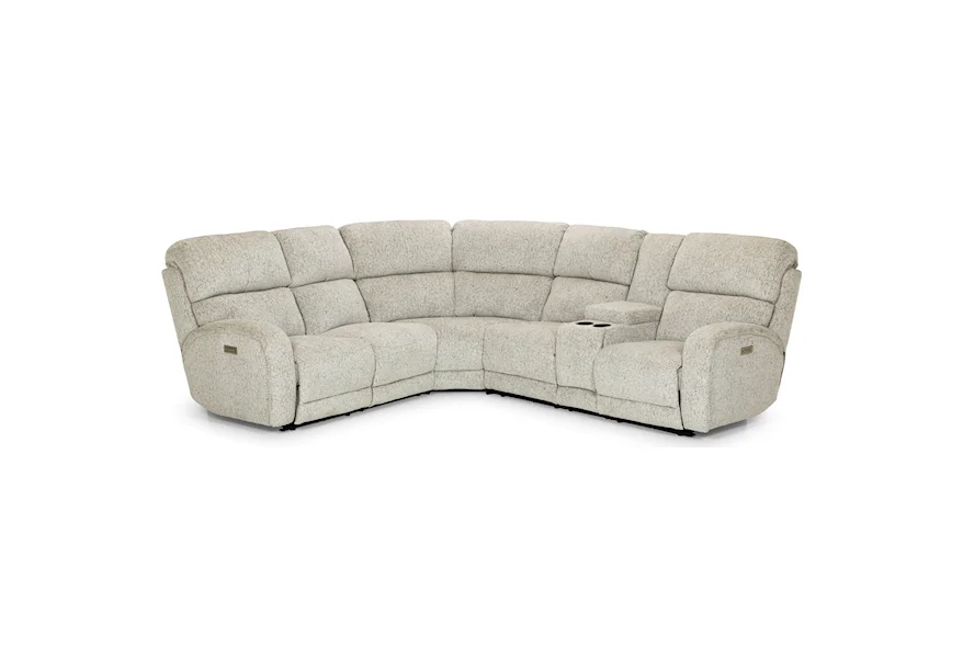 858 6-Piece Power Reclining Sectional by Sunset Home at Sadler's Home Furnishings