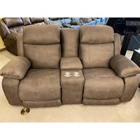 Reclining Power Headrest and Lumbar Console Loveseat