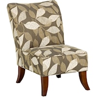 Contemporary Upholstered Accent Chair with Exposed Wood Legs
