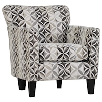 Contemporary Upholstered Chair with Flared Arms