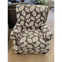 Transitional Accent Chair with Rolled Back and Arms