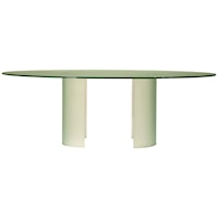 Glacier Dining Table with Tempered Glass Top