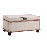 Linen Trunk with Nailhead Detail