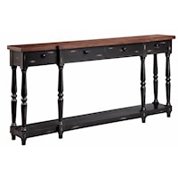4-Drawer Two-Tone Accent Console Table