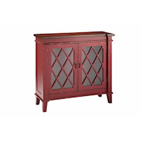 2-Glass Door Cabinet in Red