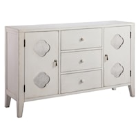 2-Door, 3-Drawer Quatrefoil Cabinet