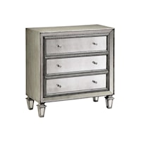 Accent Chest with 3 Drawers and Mirrored Design
