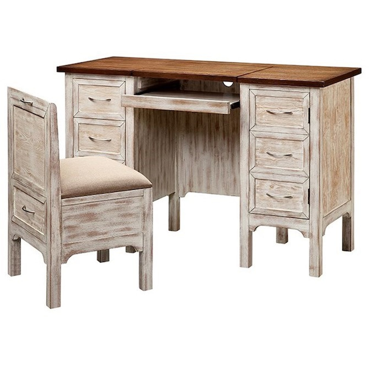 Stein World Desks Caitlyn Desk/Vanity and Stool Set