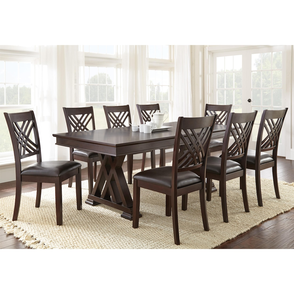 Steve Silver Adrian 9 Piece Table & Chair Set