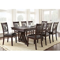 9 Piece Table and Chair Set with 18" Leaf