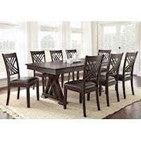 7 Piece Table and Chair Set with 18" Leaf