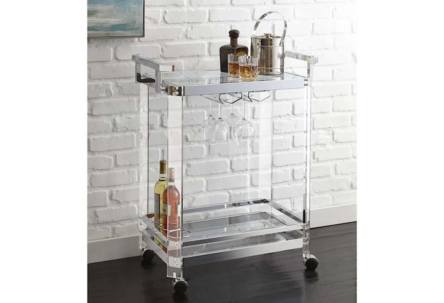 Aerin Server Cart by Steve Silver at Furniture and More