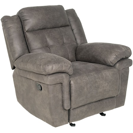 Glider Reclining Chair with Tufted Back