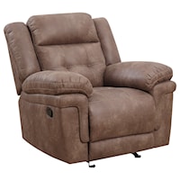 Glider Reclining Chair with Tufted Back