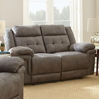 Reclining Love Seat with Tufted Back