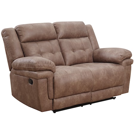 Reclining Love Seat with Tufted Back