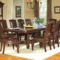 Traditional Rectangular Dining Table with 24" Leaf