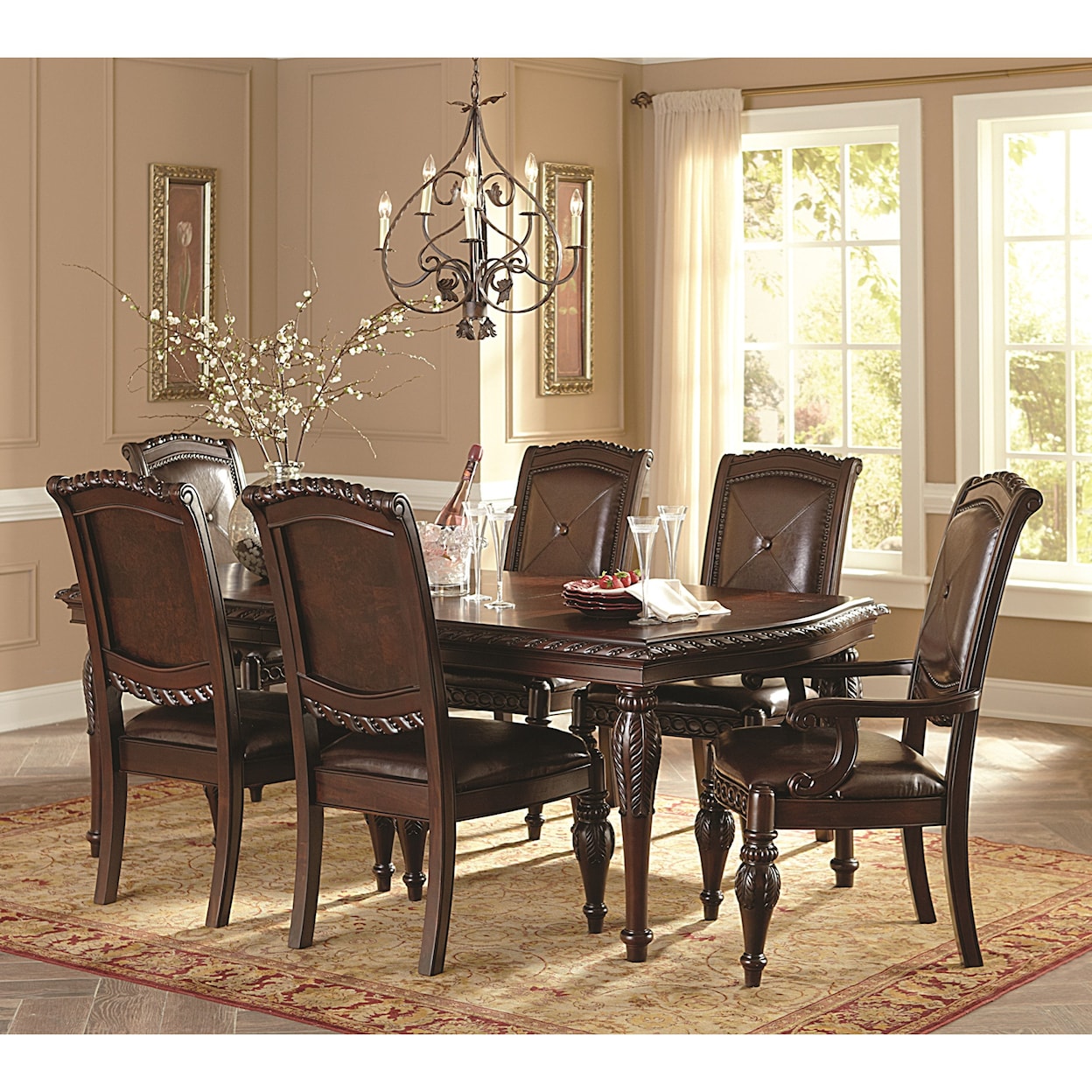 Steve Silver Antoinette 7-Piece Dining Table & Chair Set