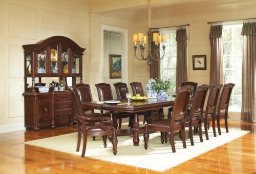 11-Piece Traditional Dining Table & Chair Set