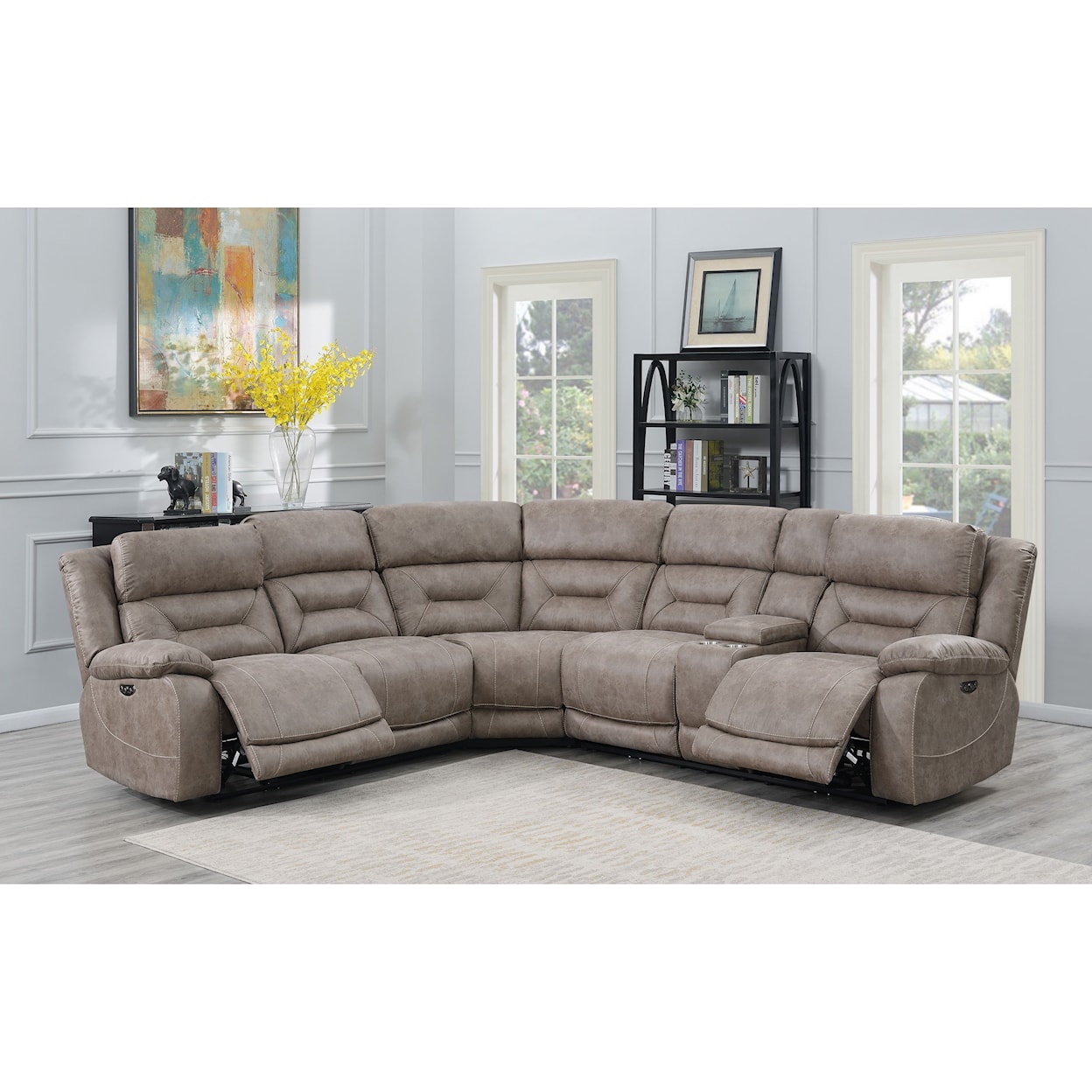 Steve Silver Aria 3 Piece Reclining Sectional Sofa