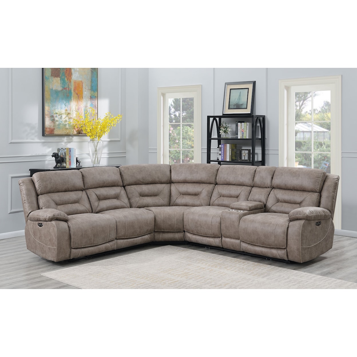 Steve Silver Aria 3 Piece Reclining Sectional Sofa